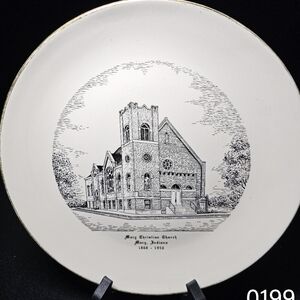Homer Laughlin White and Black Commemorative Plate